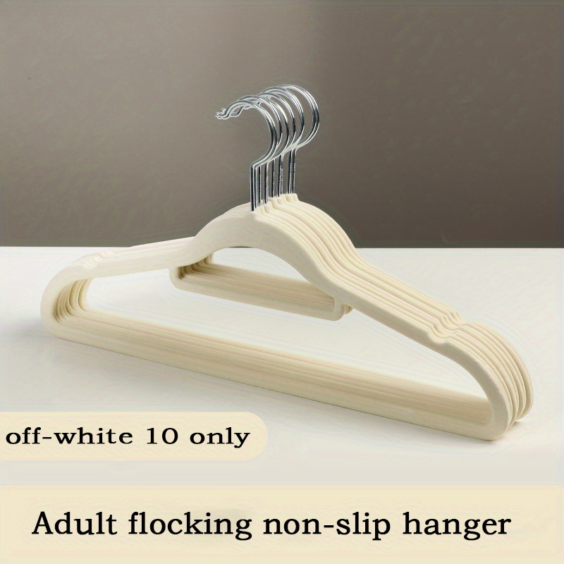 20 Flocking Hangers Anti-Slip Traceless Clothes Support Household Suede  Hangers