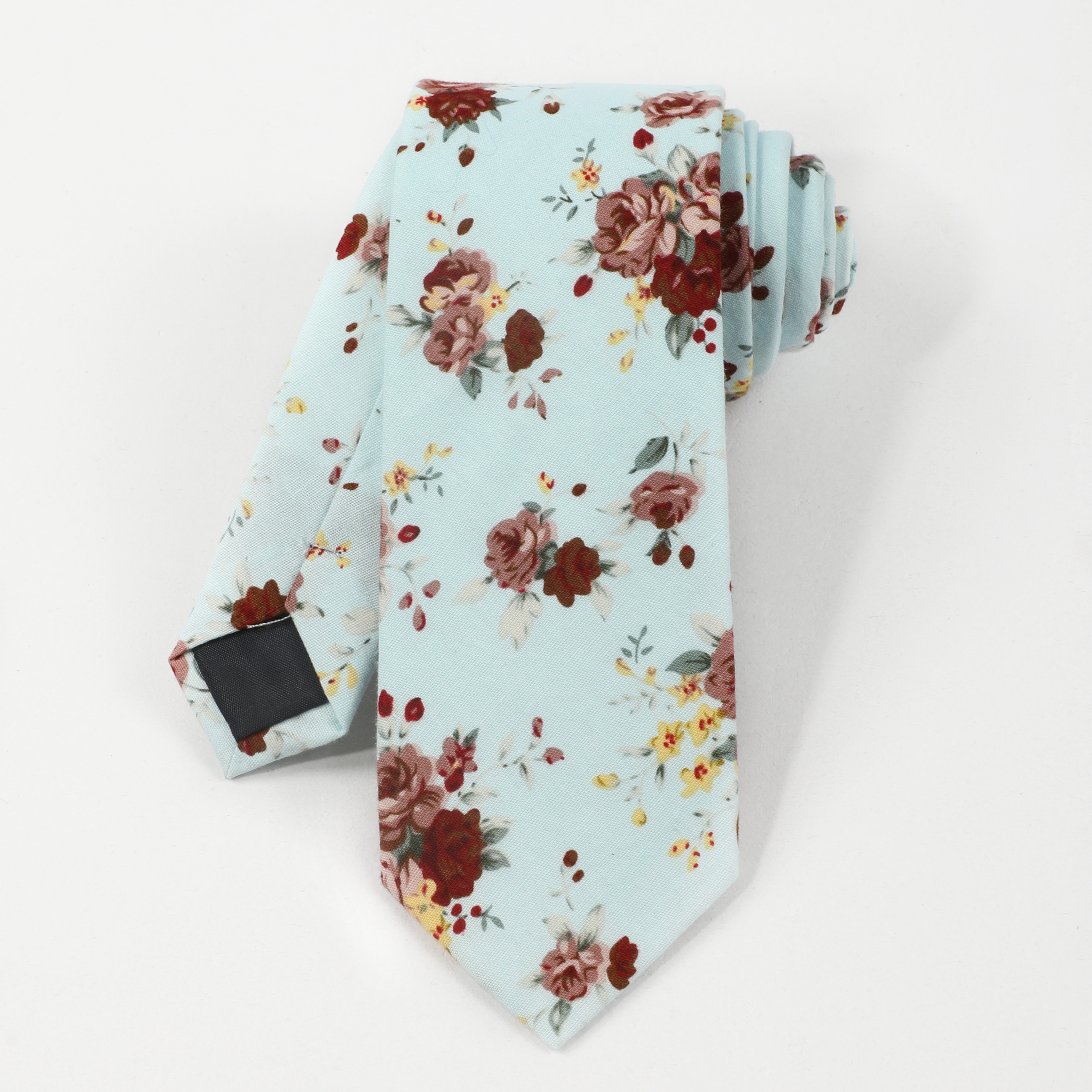 Men's Floral Print Tie Necktie for Wedding Groom Party