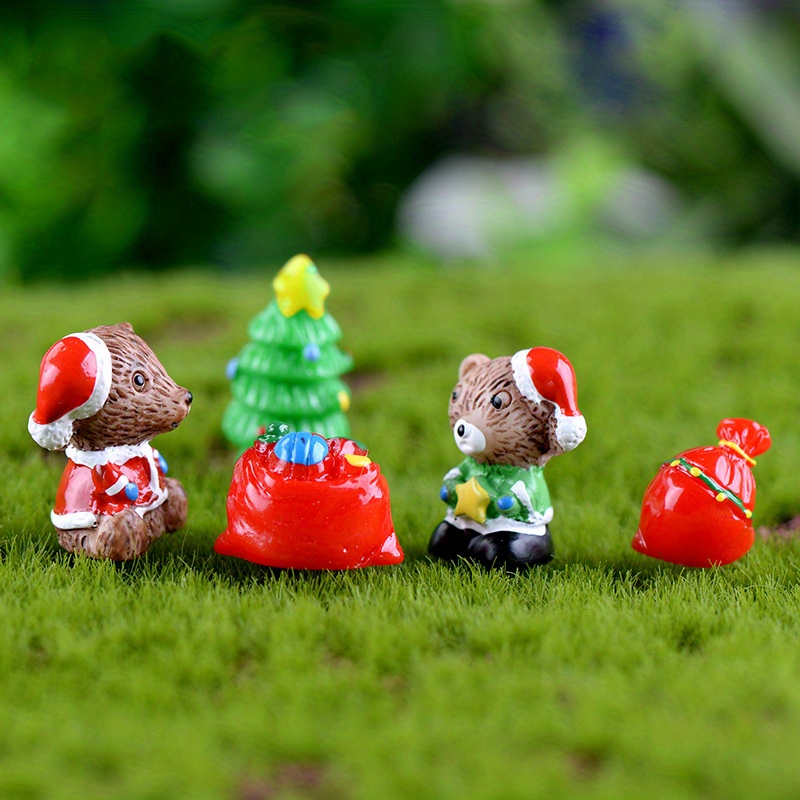 Micro Paesaggio Muschio Terrario Decorazione Giardino Delle Fate Miniature  Di Natale Figure Alberi Di Natale Babbo Natale Pupazzi Di Neve Orso - Temu  Italy