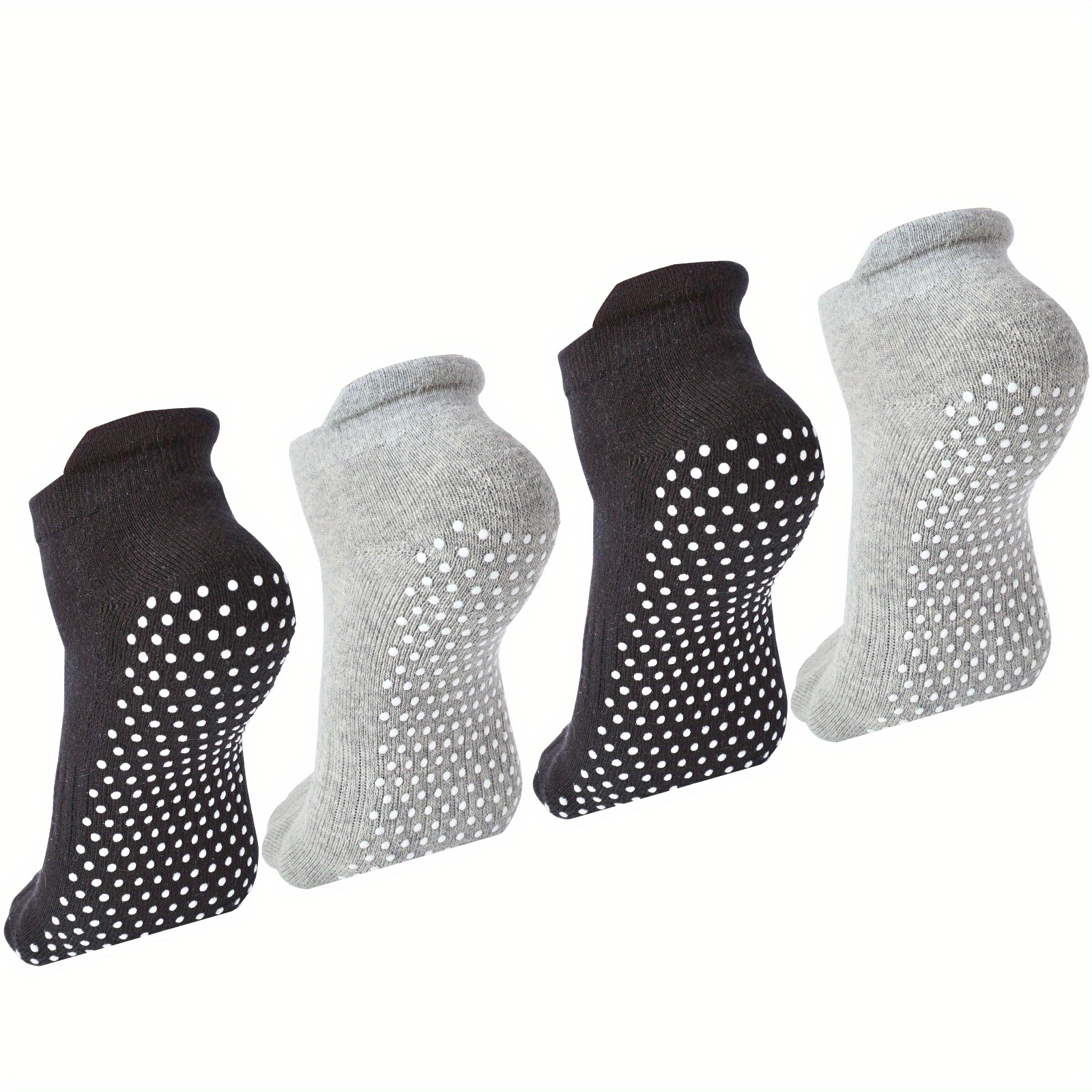 SHASHI Calcetines clásicos negros de agarre para hombre, calcetines  antideslizantes de agarre para el tobillo, calcetines de pilates,  calcetines de