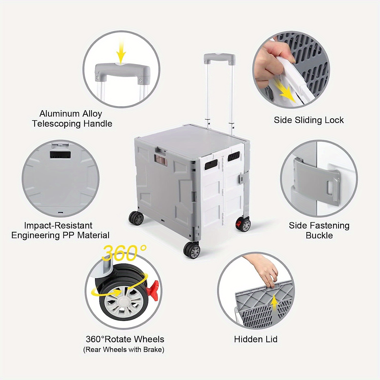 Carro Utilitario Plegable 1 Pieza Caja Rodante Portátil - Temu