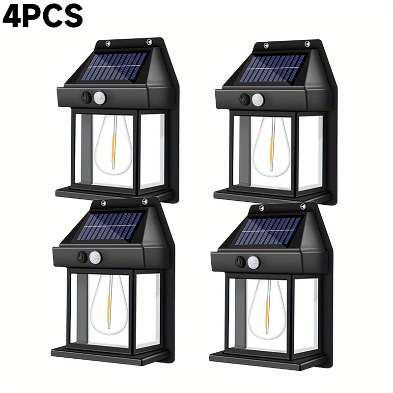 LED Solar Wall Light Motion Sensor Garden Light Dusk To Dawn Outdoor Lighting