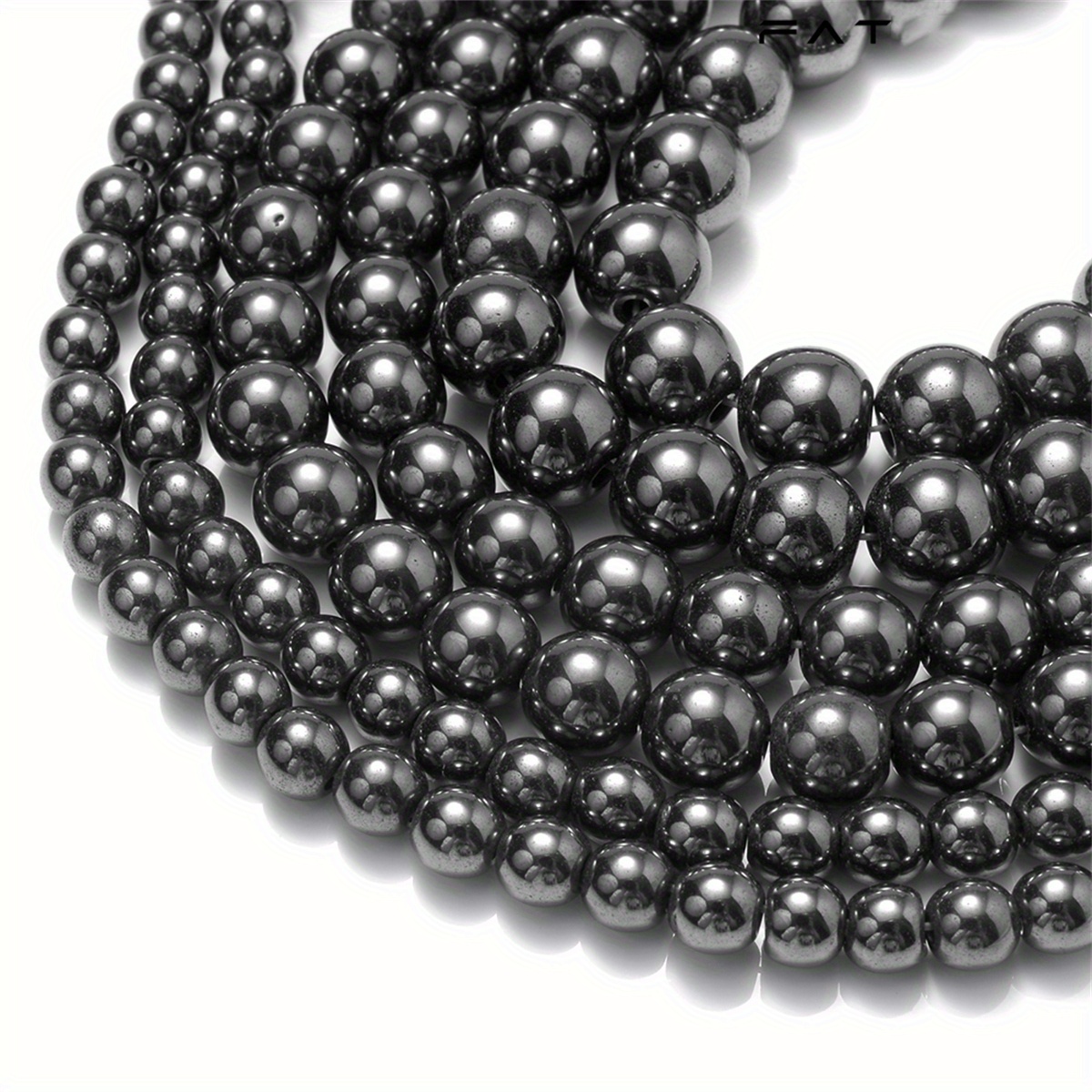 ⚫ Natural Black Hematite Beads, 2-12mm – RainbowShop for Craft
