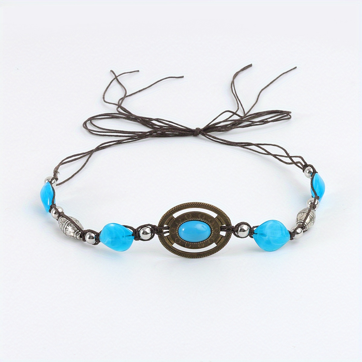 Retro Literary Style Hat Circle Beads String Ornament