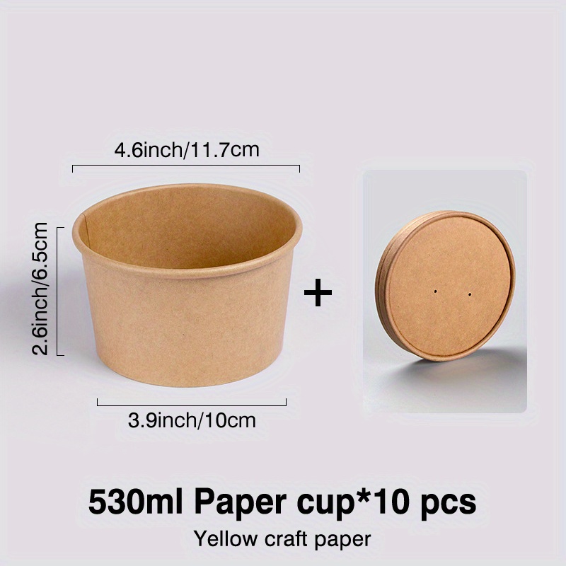 Convenient Disposable Paper Soup Cups, Bowls, And Lunch Boxes With