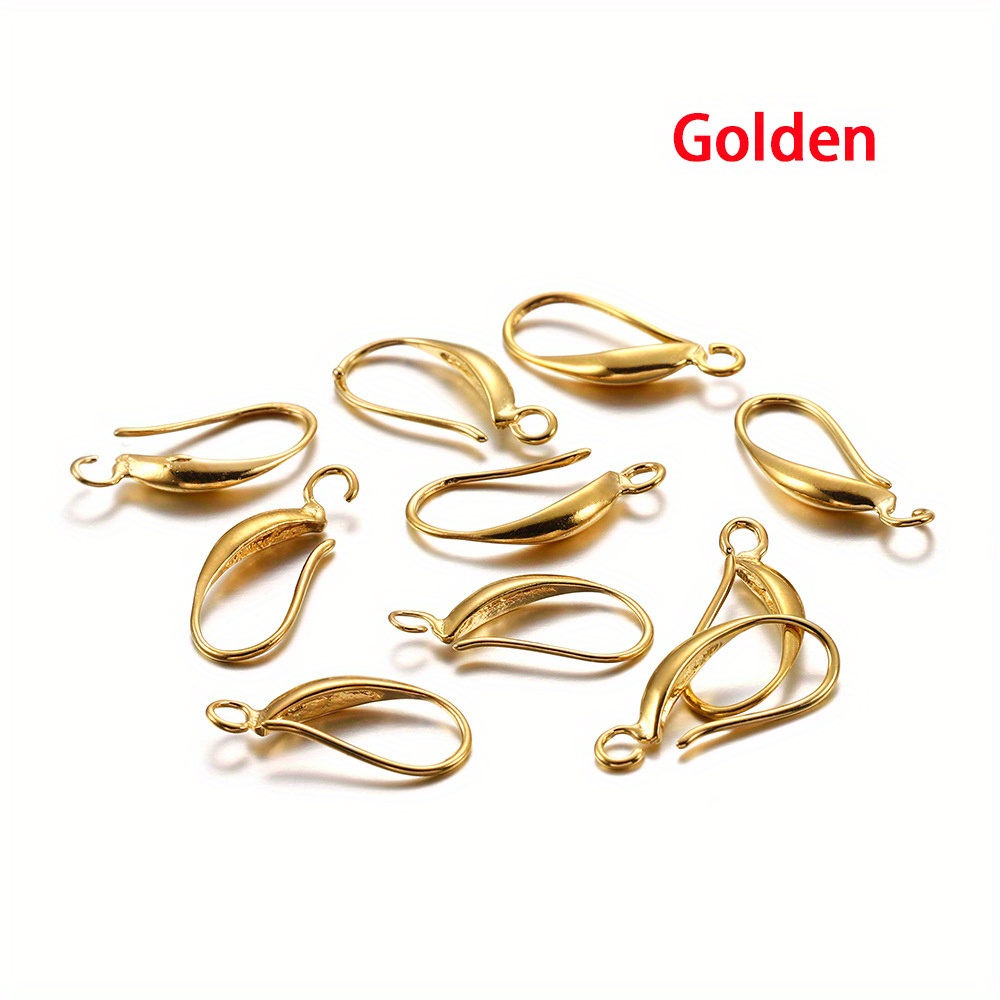 Metal Silver Gold Rose Gold French Earring Hooks Ear Clasps - Temu