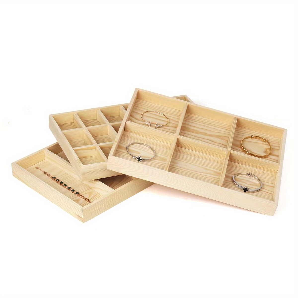 Solid Wood Jewelry Display Tray 4 30 Compartments Jewelry Temu