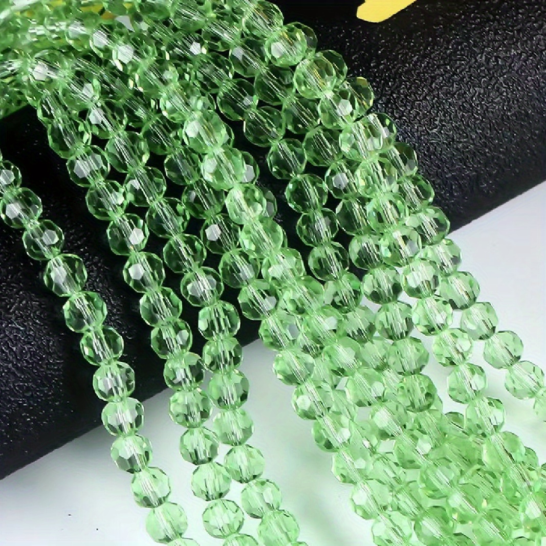 New 6/8/10mm Transparent Faceted Flat Acrylic Beads Loose Spacer Beads for  Jewellery Making DIY