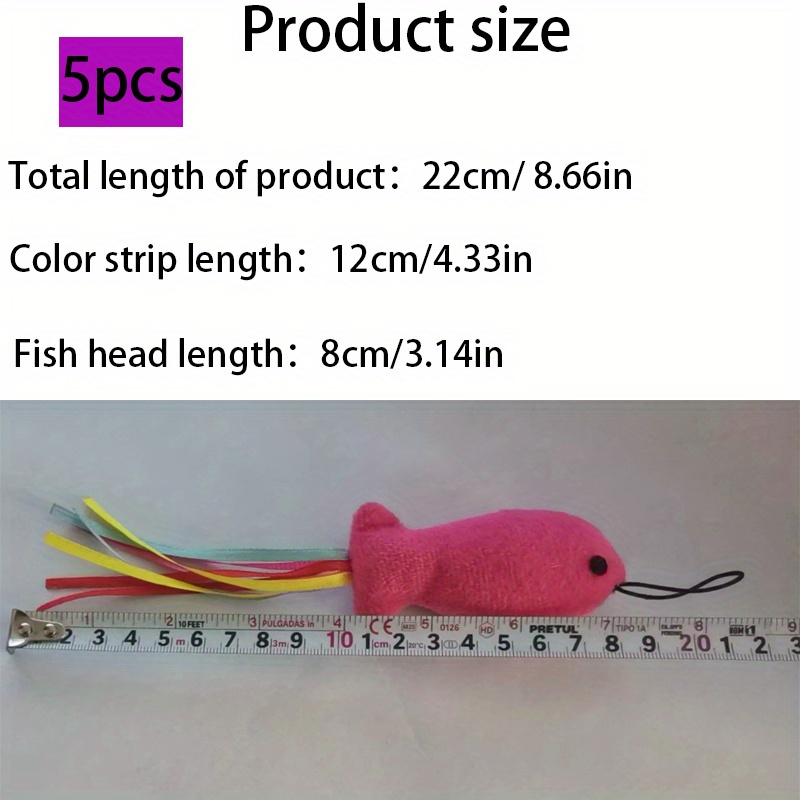 Pet Cat Toy Fish Design Replacement Cat Stick Cat Stuffed - Temu