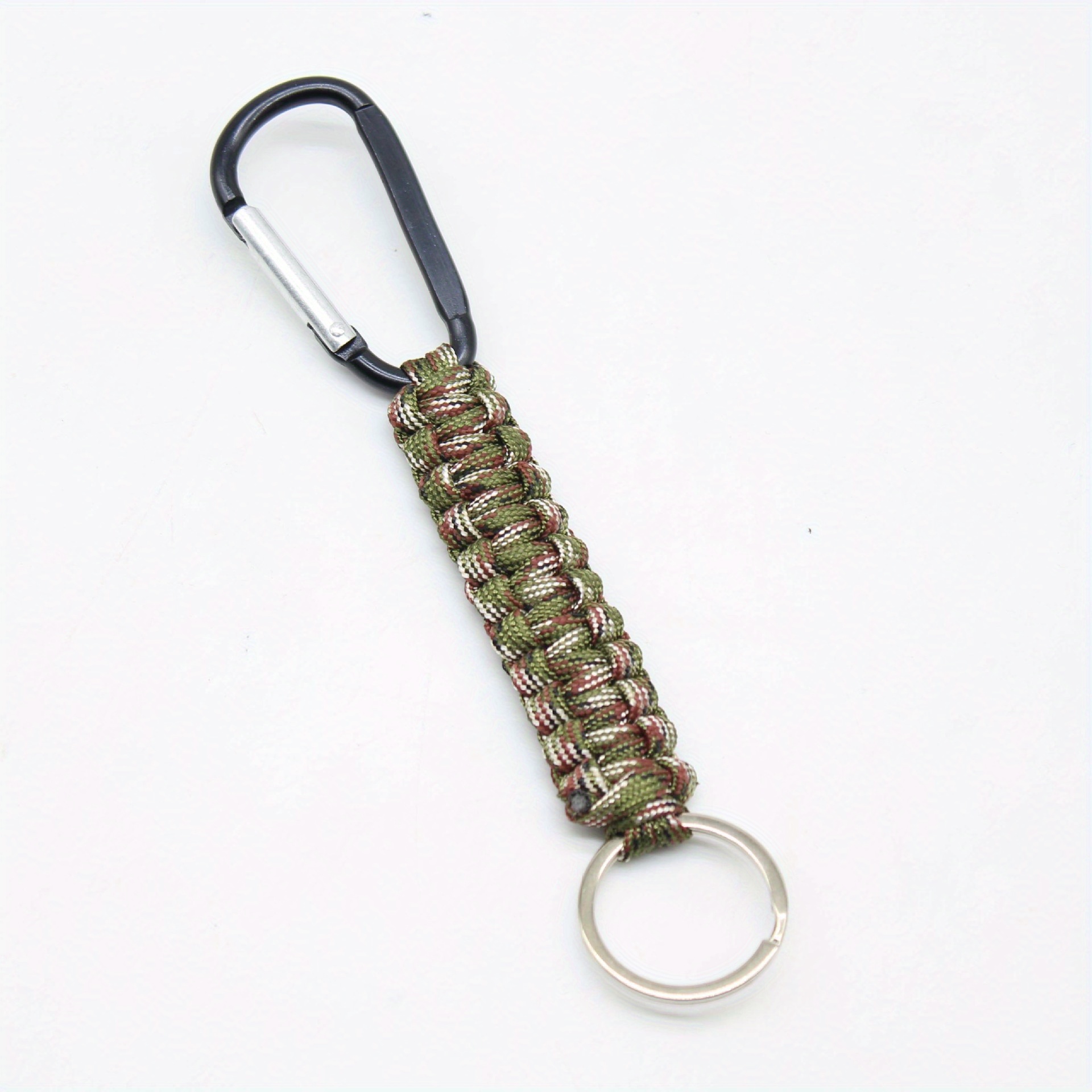 1pc Outdoor Keychain Ring Camping Carabiner Military Paracord Cord Rope