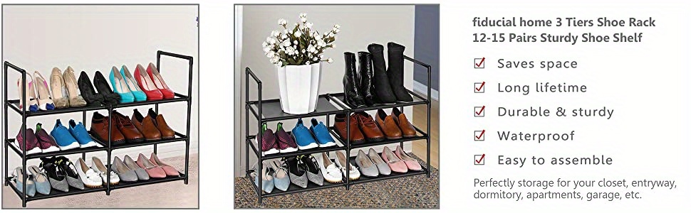 3 tier Shoe Rack For Shoes Sturdy Shoe Racks Expandable - Temu