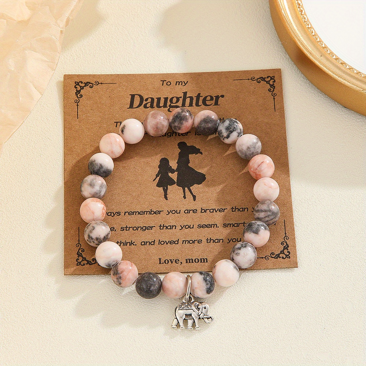 Mother/ Daughter Gift Bead Bracelet Healing Spiritual - Temu