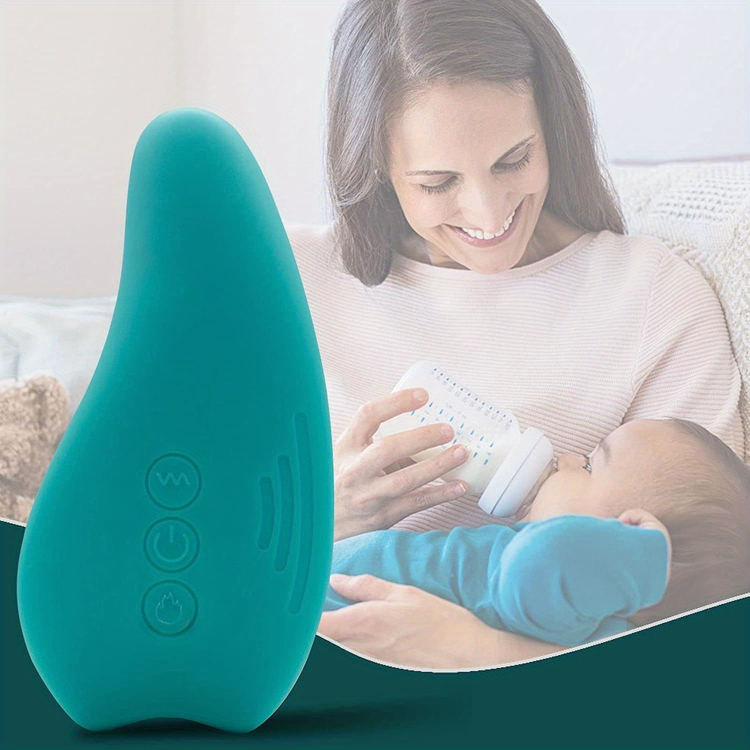 Silicone Breast Massager with Heat and Vibration for Breastfeeding -  ASPJ1064 - IdeaStage Promotional Products