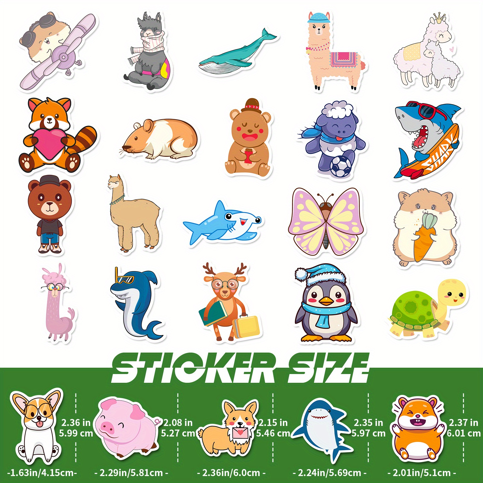 Cartoon Small Animal Stickers Cute Animal Graffiti Stickers - Temu