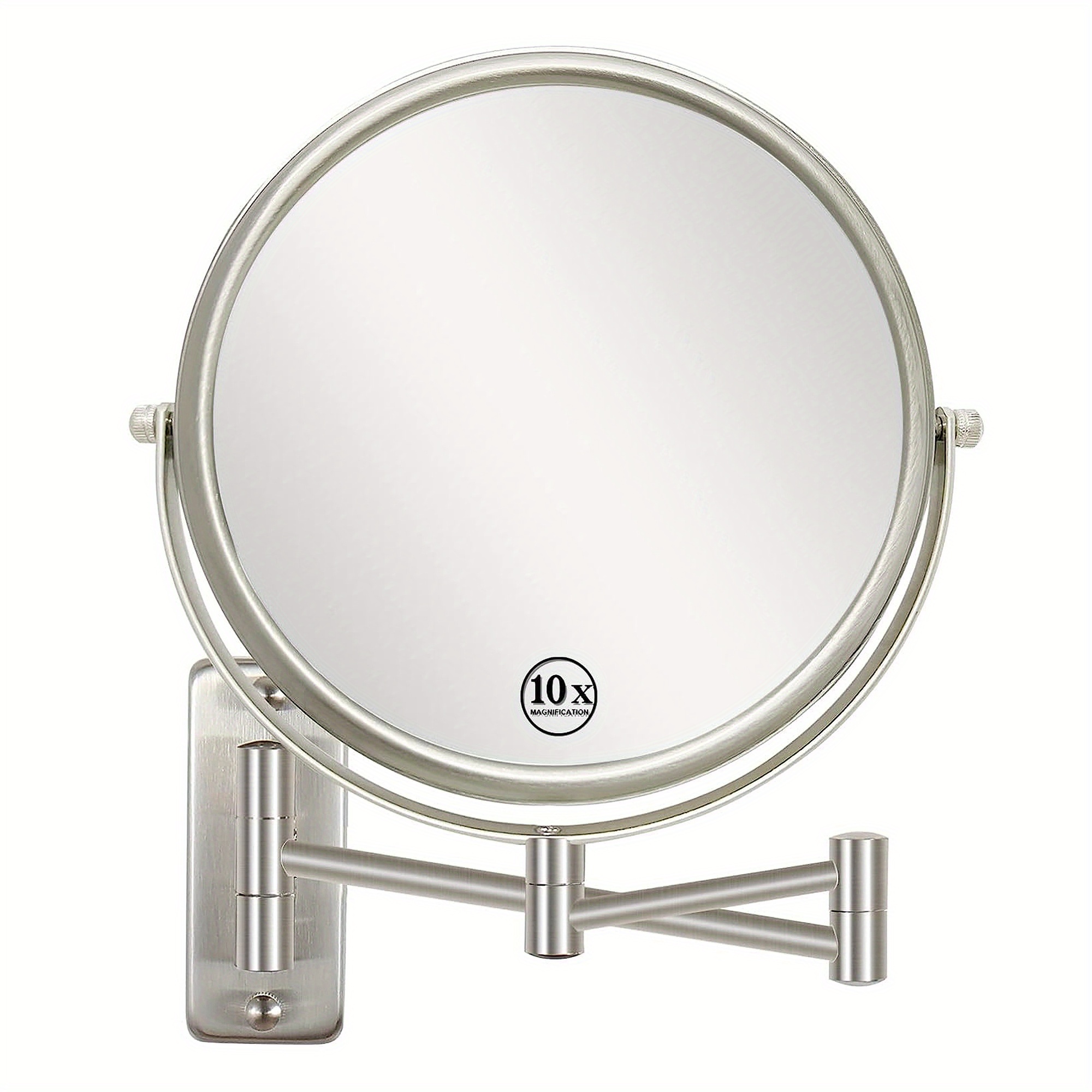 Espejo de maquillaje de montaje en pared, espejo de tocador giratorio de  360° para afeitado de maquillaje, 6.9 x 7.1 pulgadas