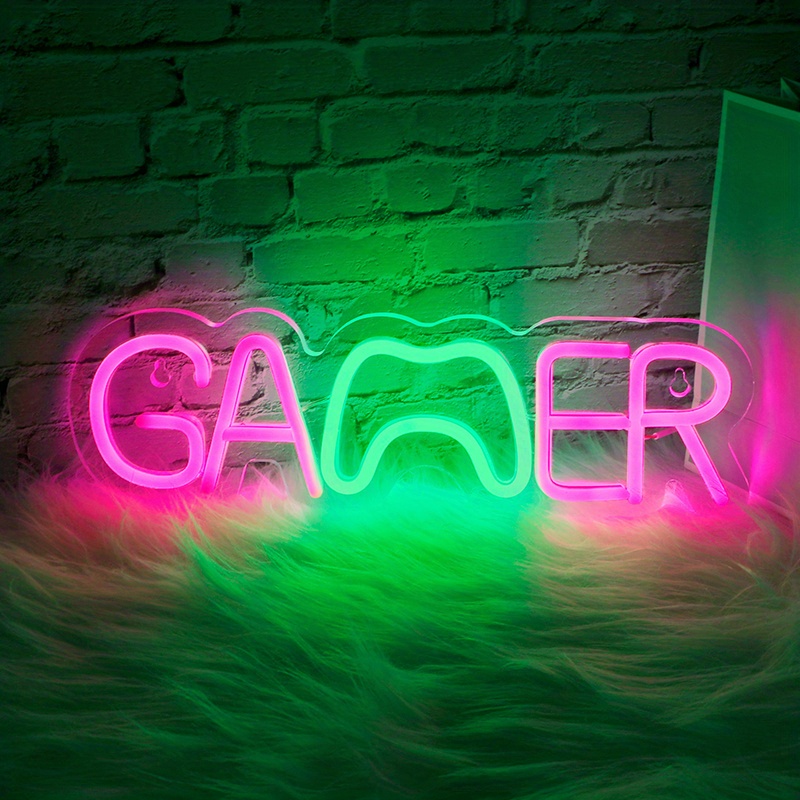 Game Neon Sign, Neon Lights For Wall Decor, Usb Powered 5v Neon Signs For  Bedroom Livingroom Decor Console Game Room Decor Accessories Men Boys Teen  Gamer Gifts - Temu