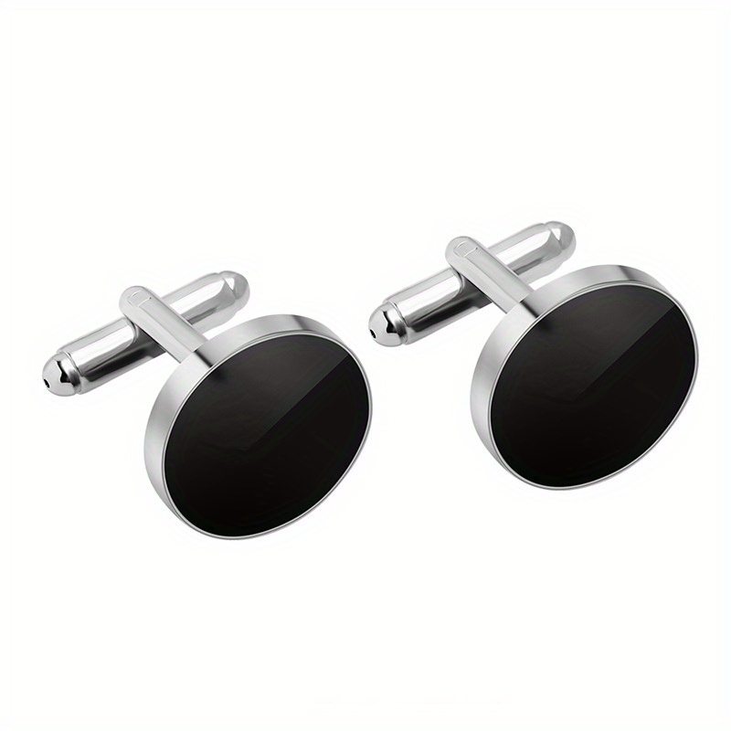 Cufflinks For Men Tuxedo Shirt Cuff Links Black Agate Shirt