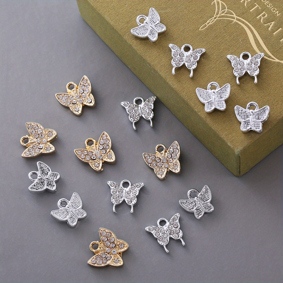 5 Colors Shining Exquisite Butterfly Design Alloy Enamel - Temu