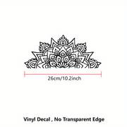 Vibrant Purple Mandala Vinyl Sticker – Car, Laptop, Buddhist Decal – Black Diamond Art