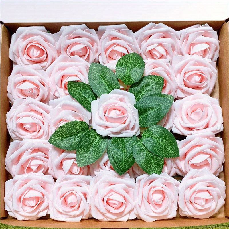 500pcs Mini Roses for Crafts Burgundy Flowers Artificial with Small White  Roses Foam Flowers Fake Flower Heads for Baby Shower Decorations Table