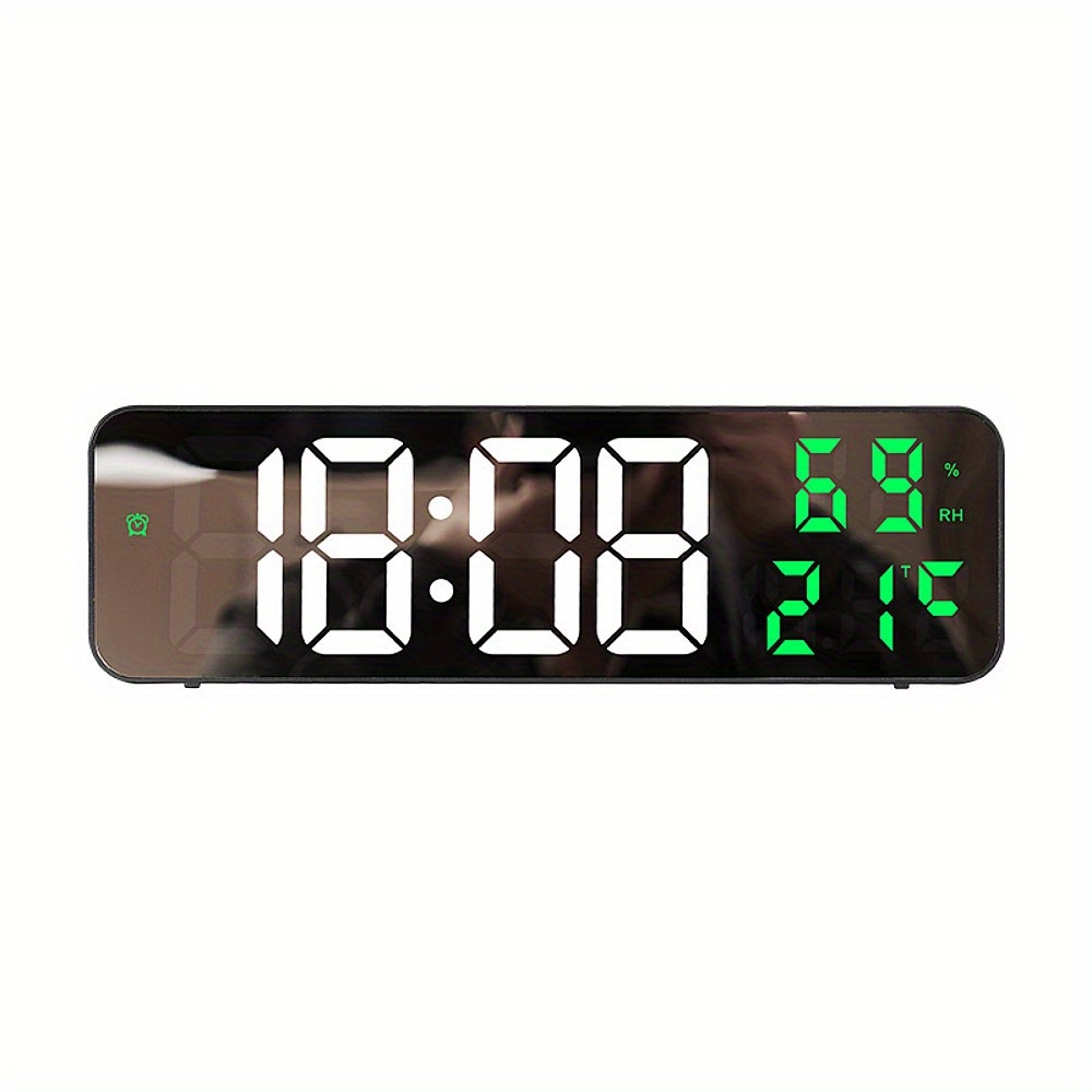 Orologio digitale grande display, orologio da parete digitale a LED da 10  pollici con sveglia temperatura e igrometro per camera da letto, cucina,  casa (arancione) : : Casa e cucina