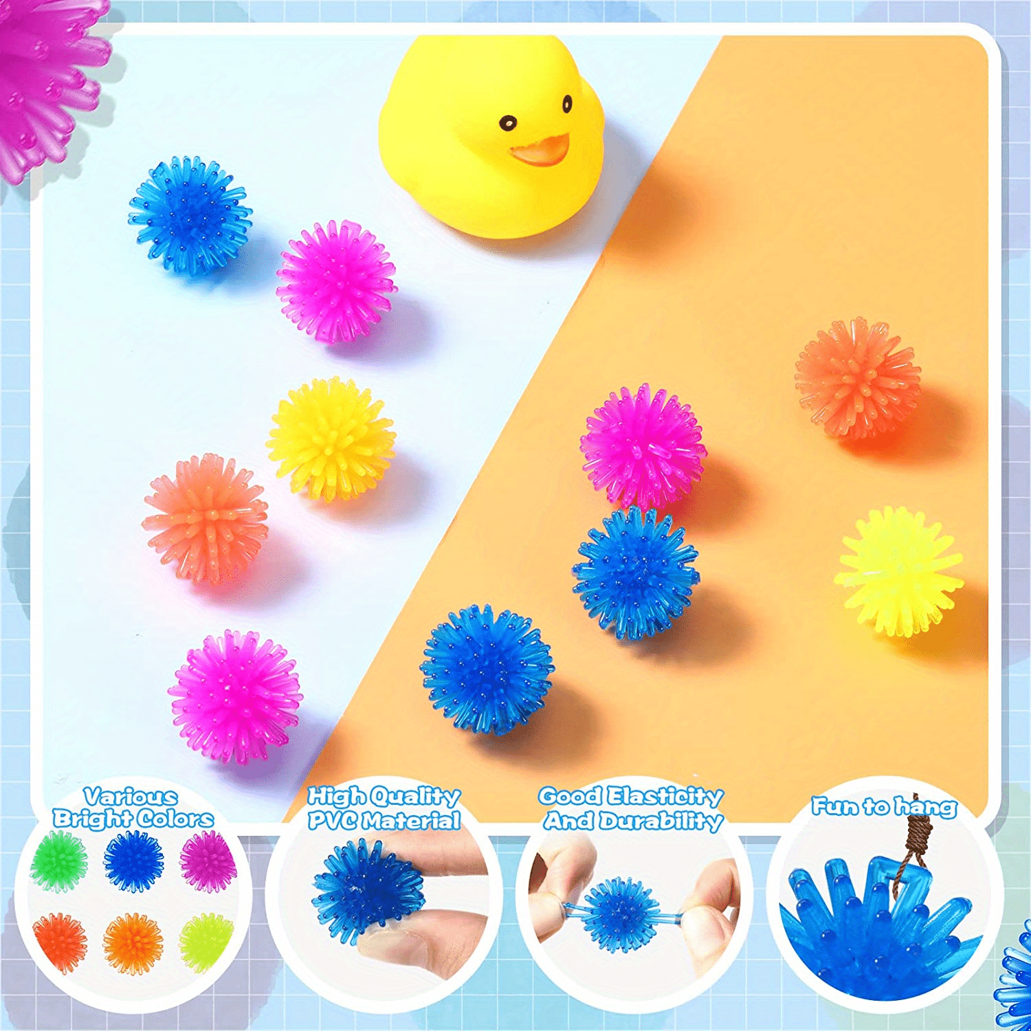 Soft Sensory Spiky Hedge Balls Vibrant Colors Calming Fidget - Temu Canada