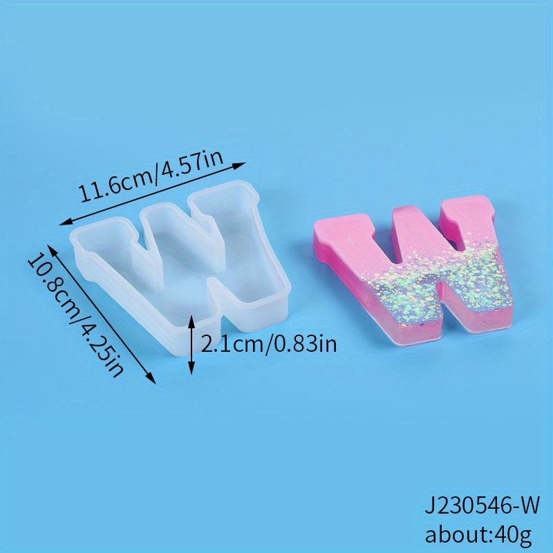 4 inch Big Alphabet 3D Letter Silicone Mold moulds For Resin crafts