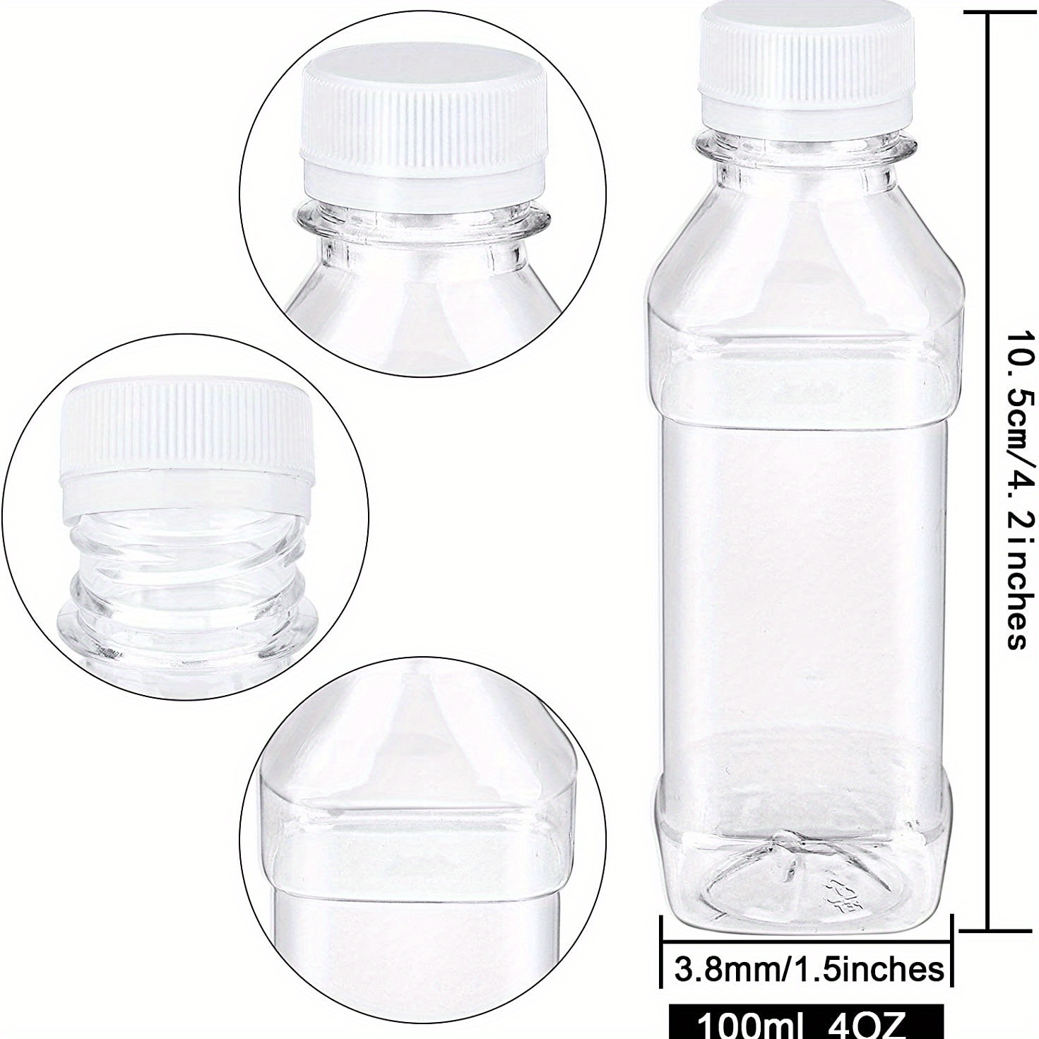 UPKOCH Lot de 12 bouteilles de jus en plastique transparent - Bouteilles  vides en plastique - Pour lait et smoothie - 150 ml