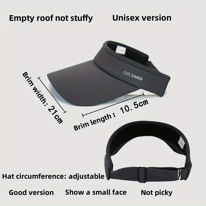 Sunscreen, Sunshade, Breathable, Visor Empty Top Hat For Casual Outdoor  Sports, Running - Temu