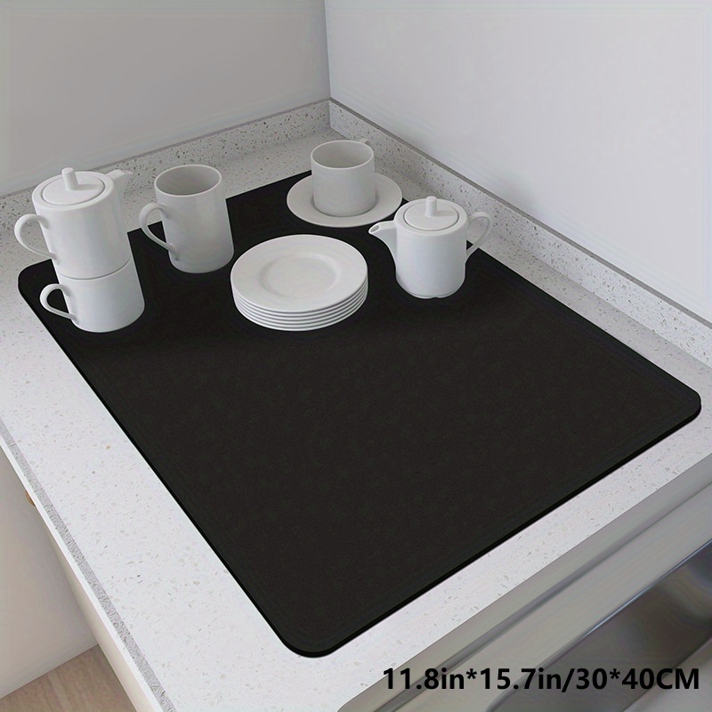 Coffee Mat Coffee Bar Accessories Absorbent Dish Drying Mat - Temu
