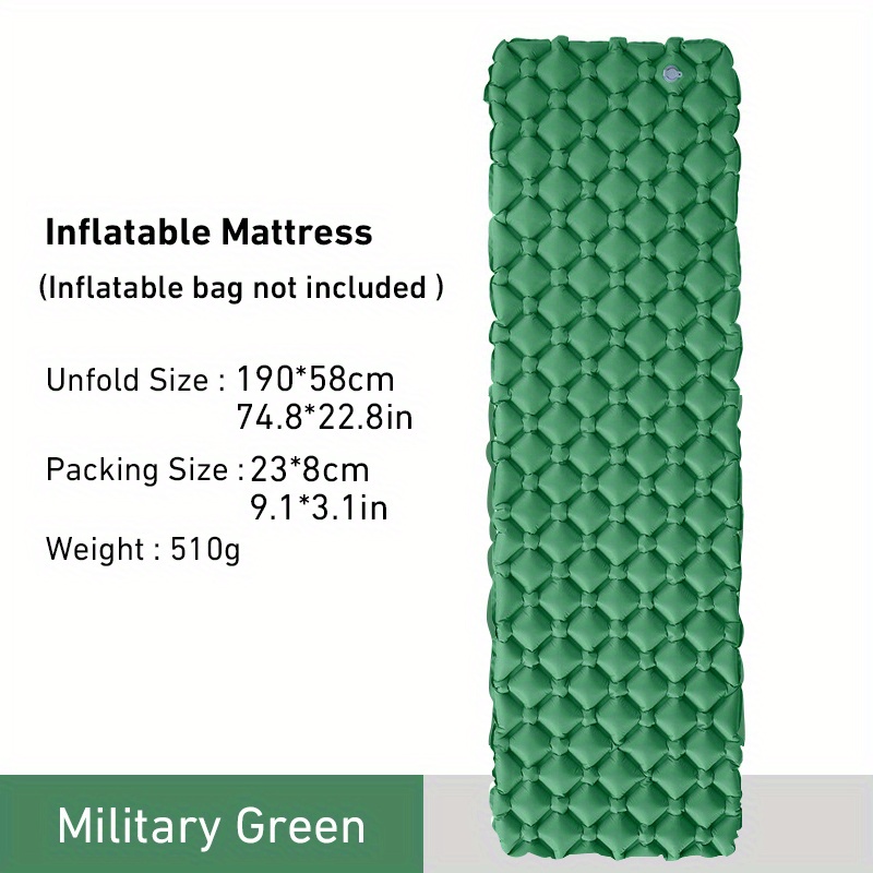 Camping Bed Outdoor Mat Inflatable Fabric Intex Built-in Pillow Mattress  Air for sale online