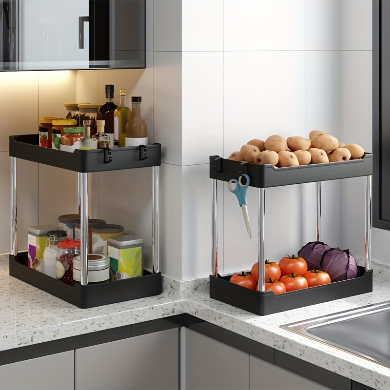 Under Sink Storage Rack 2 layer Free Standing Storage Shelf - Temu