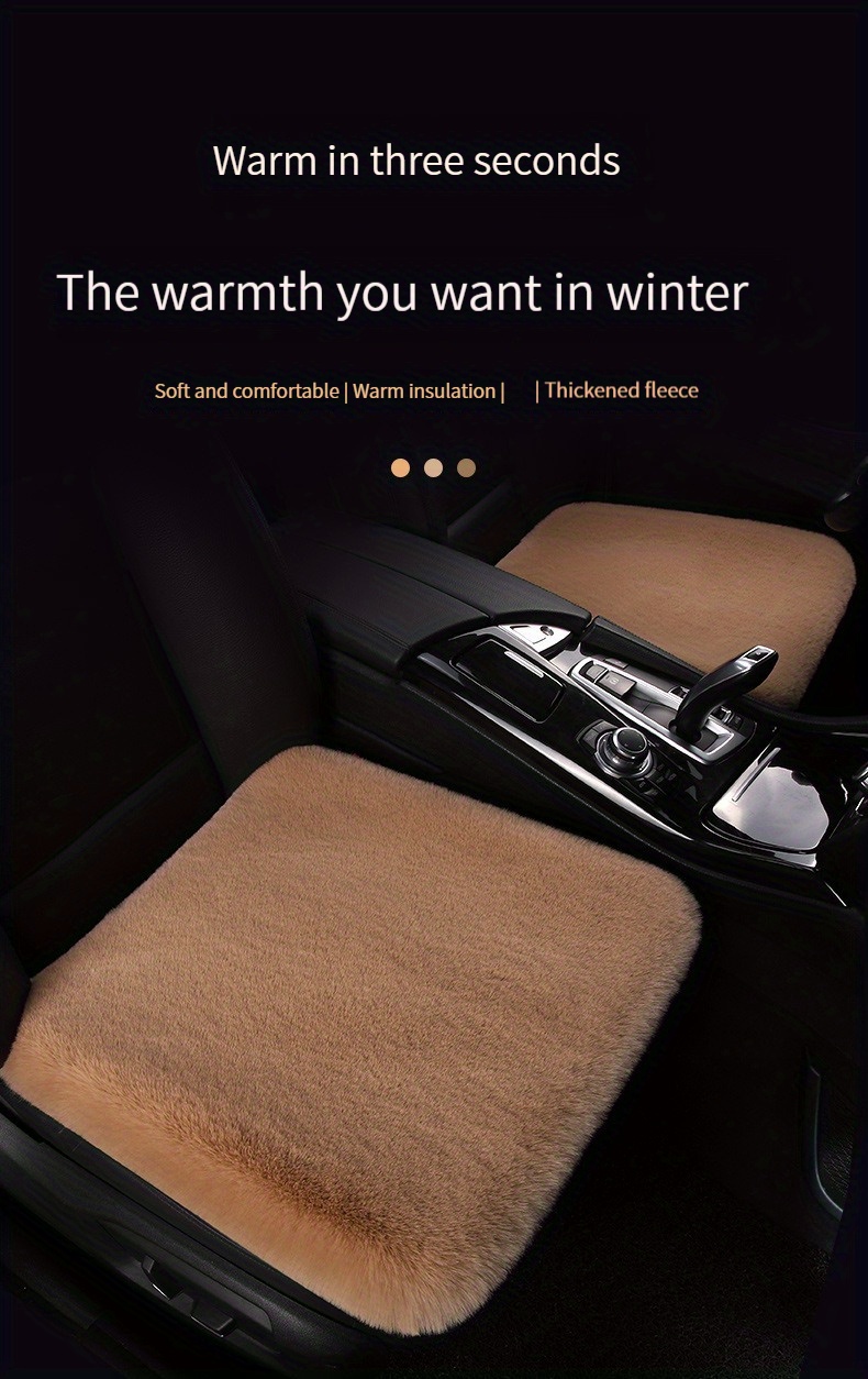 New Winter Short Plush Car Seat Cushion Without Binding Warm - Temu