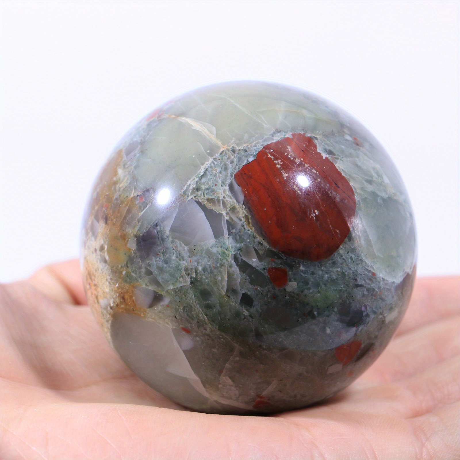 1pc Sfere Pietra Sangue Africana Naturale Sfera Cristallo - Temu Switzerland