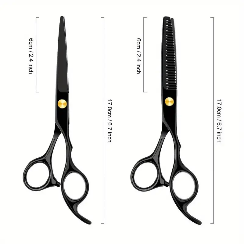 professional household hair cutting kit haircutting scissors barber salon home thinning shears kit with comb and case for men and women details 4