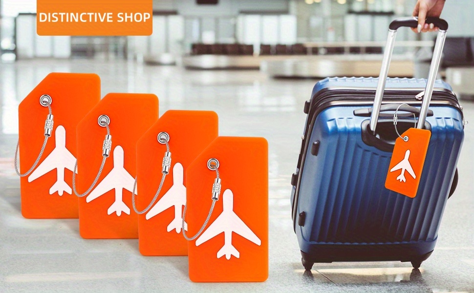 Simple Airplane Pattern Luggage Tag, Lightweight Portable Suitcase