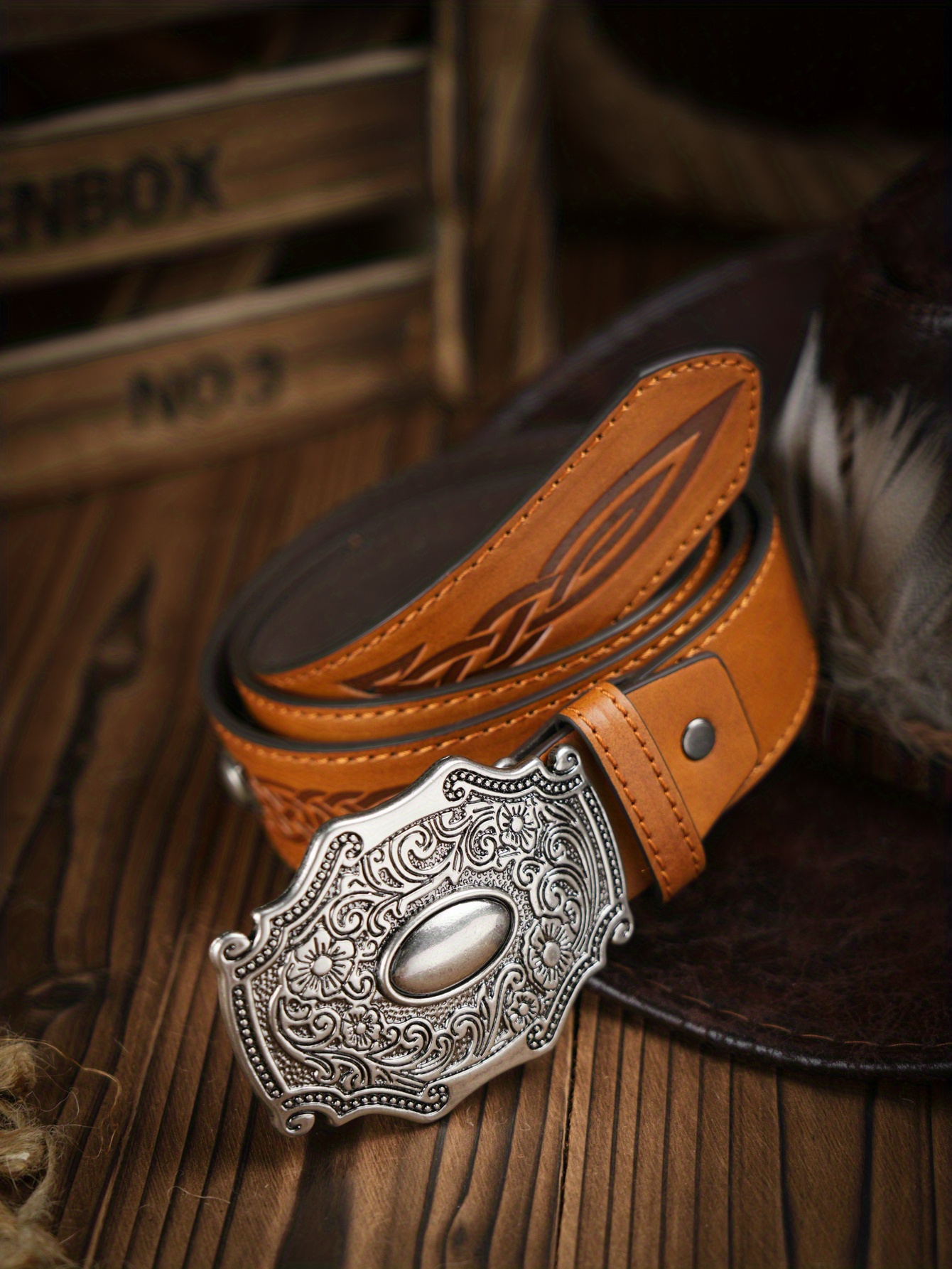 Playing Cards Western Buckle Embossed Men's Casual Belt Fashion Pu Leather  Belt - Temu