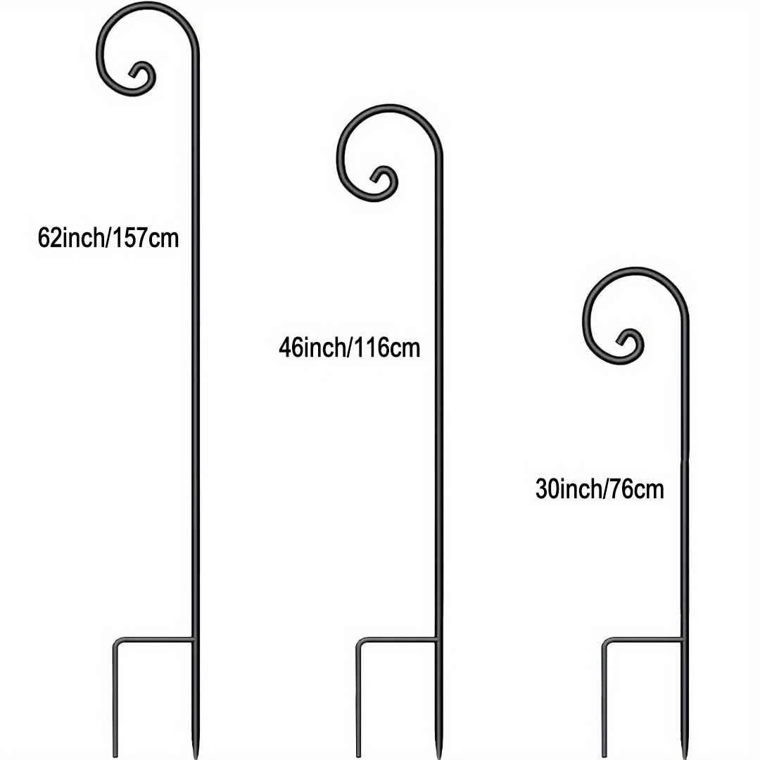 1pc Shepherd Hook For Outdoor Heavy Duty Garden Pole For Hanging Bird ...