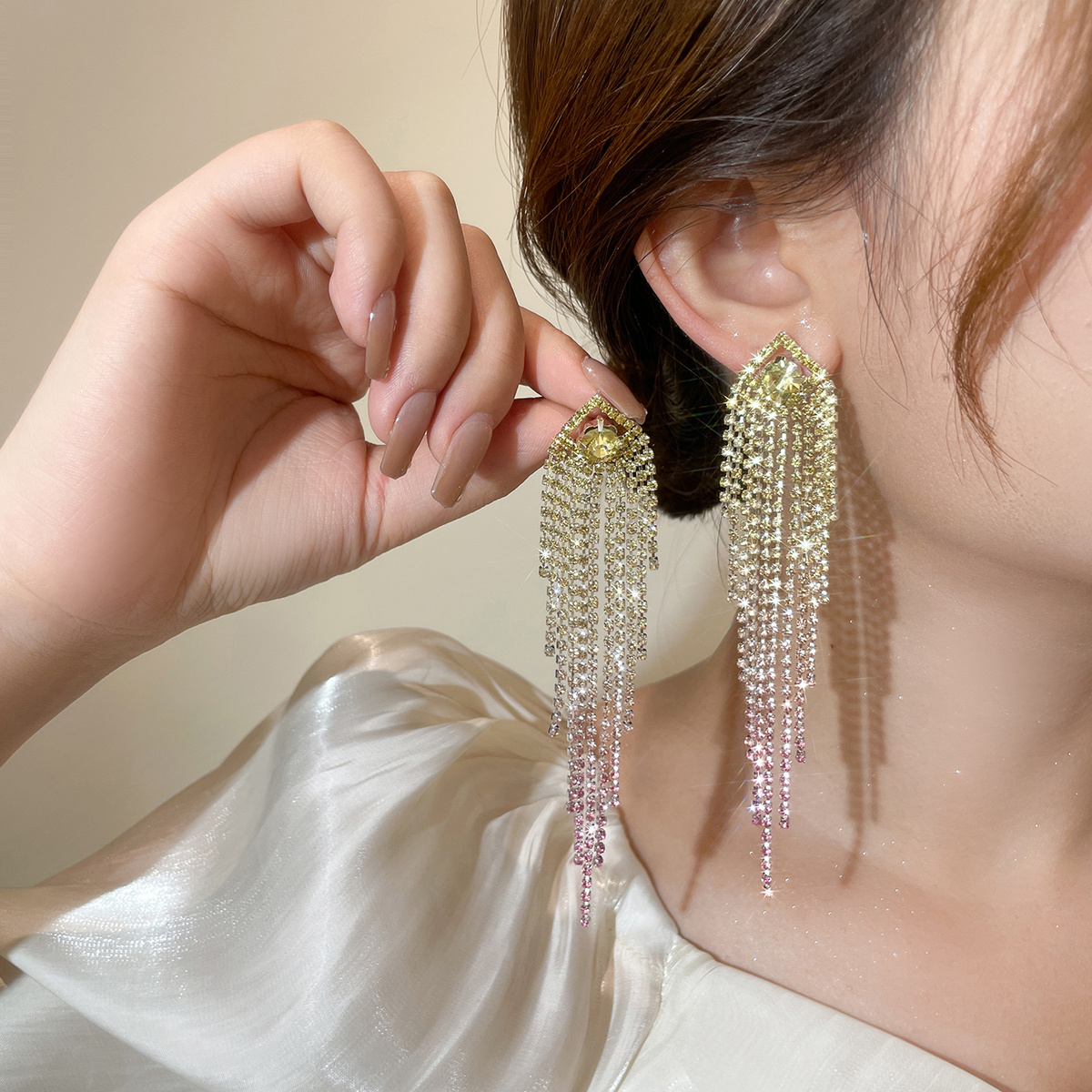 Wedding on sale tassel earrings