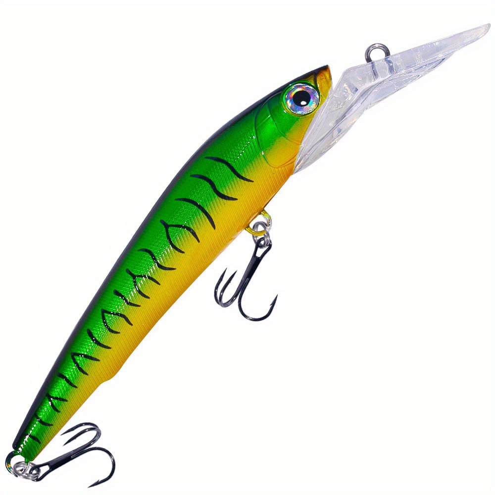 1pcs Long Casting Minnow Fishing Lure - 9.45in (24cm), 100g, Hard Bait with  1/0 Treble Hooks for Carp Fishing Tackle