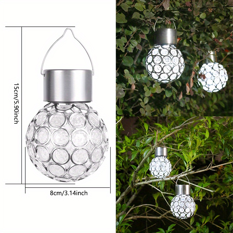 Lampe de Jardin Led solaire Lumière Solaire Suspendue Boule de