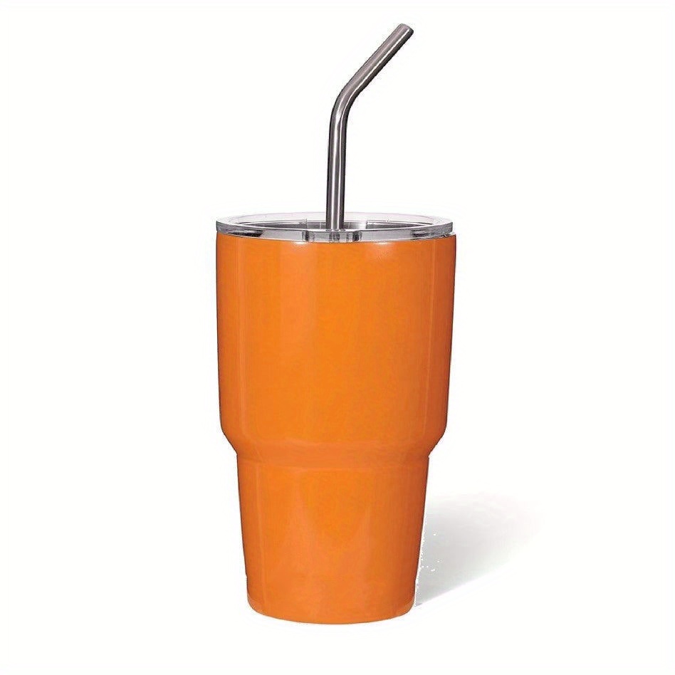 Tumbler with Straw, Orange Blossom - Steel Mill Gifts