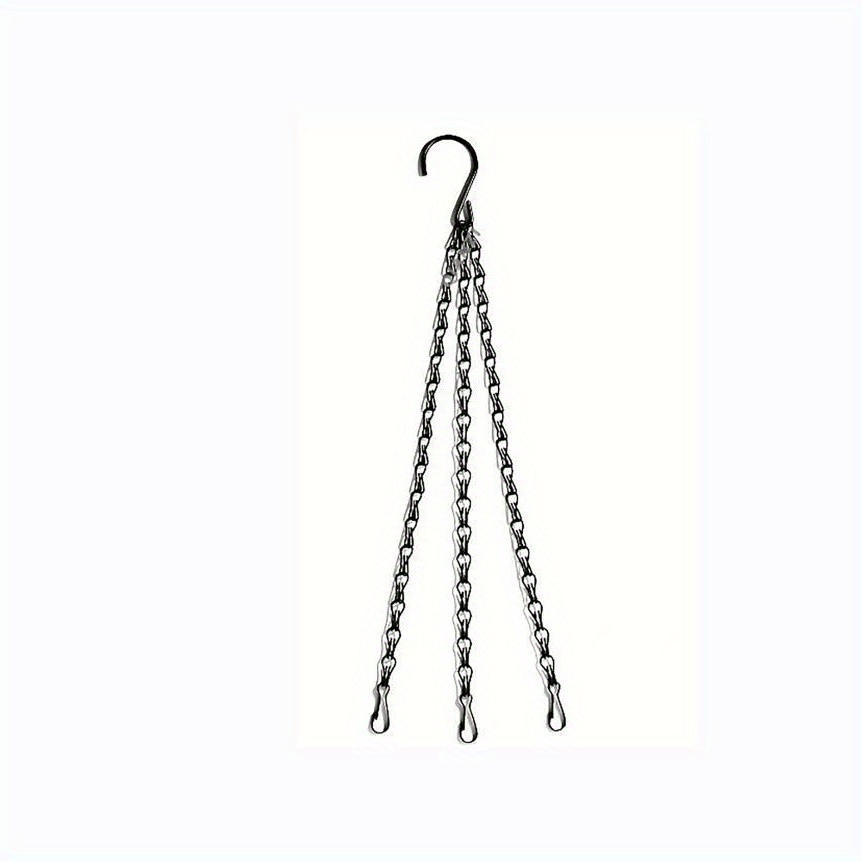 6 Pcs Hanging Basket 3-leg Chain Replacement Metal Chain Hanger With Hook  And Clip For Hanging Garden Flower Pots Planters Bird Feeders Lanterns And  O