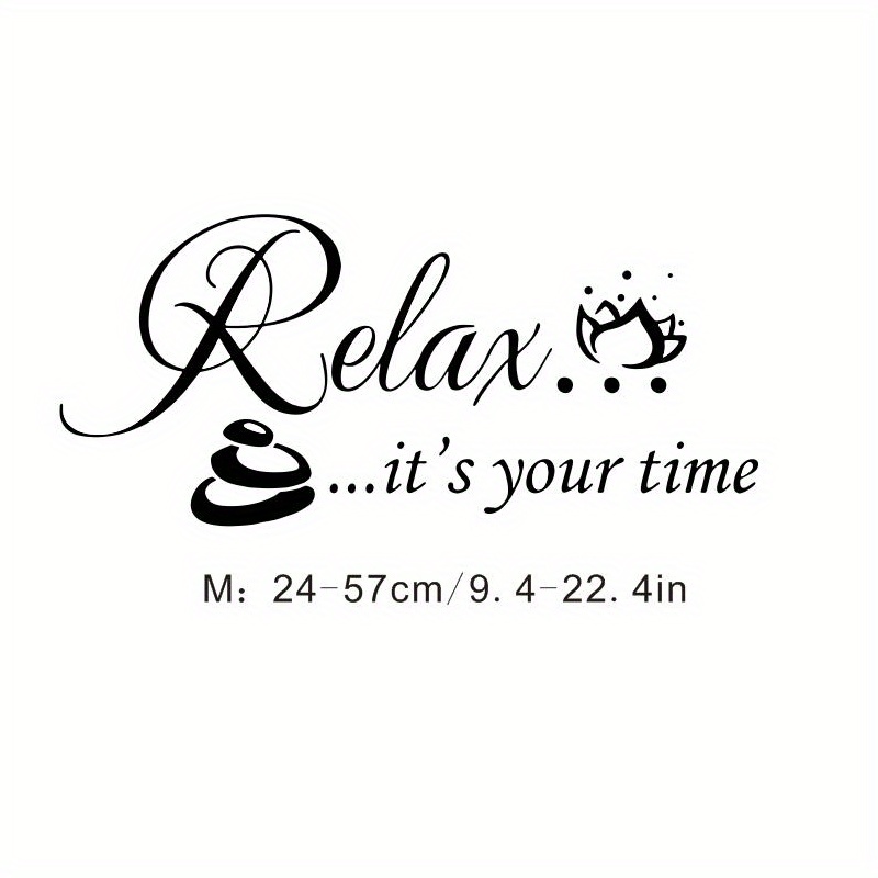 Image of 's Spa Wall Art Stickers Wall Decals Home Decoration Removable Room Decor Wall Stickers Black