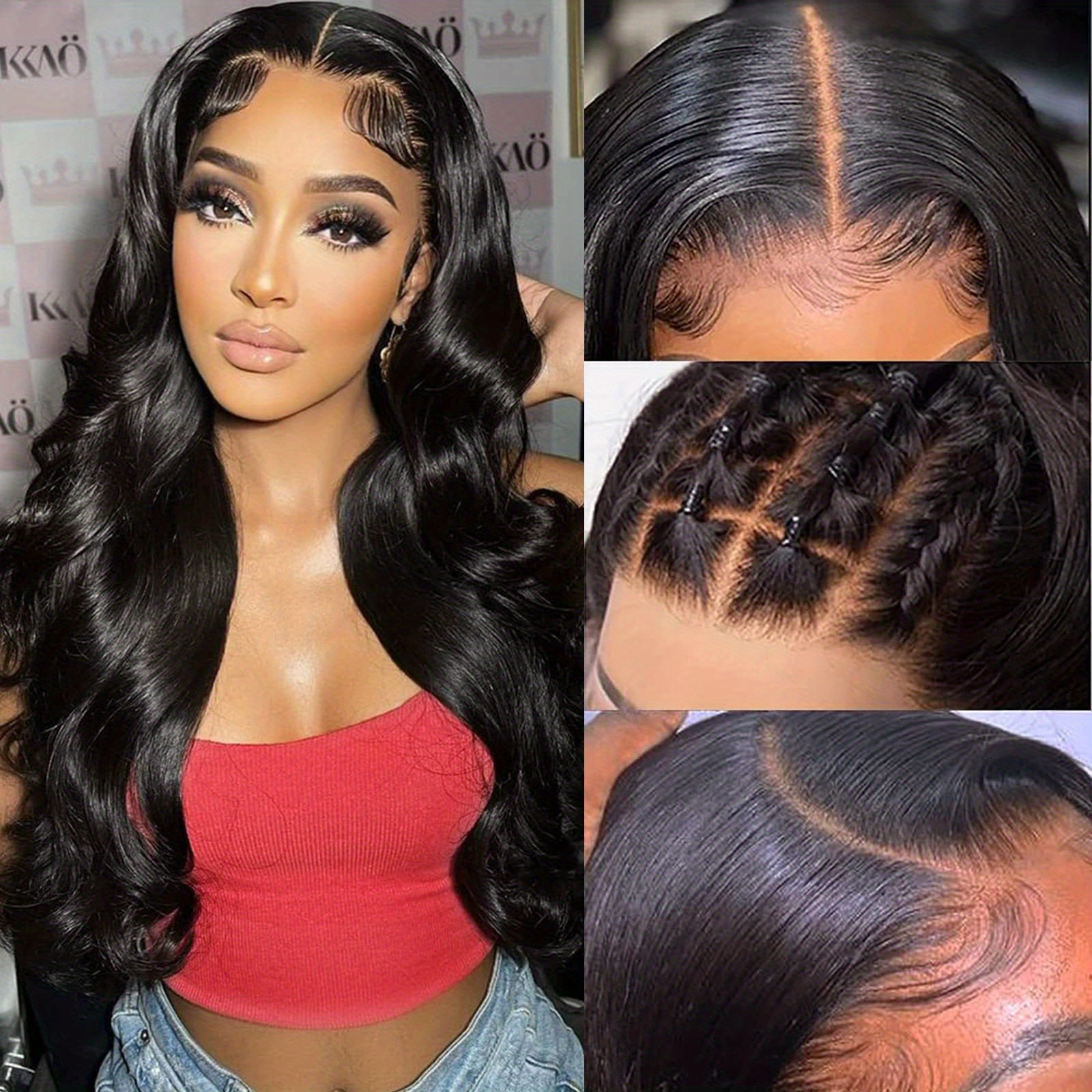 Body Wave Lace Front Wigs Human Hair Pre Plucked 13x4 HD Lace
