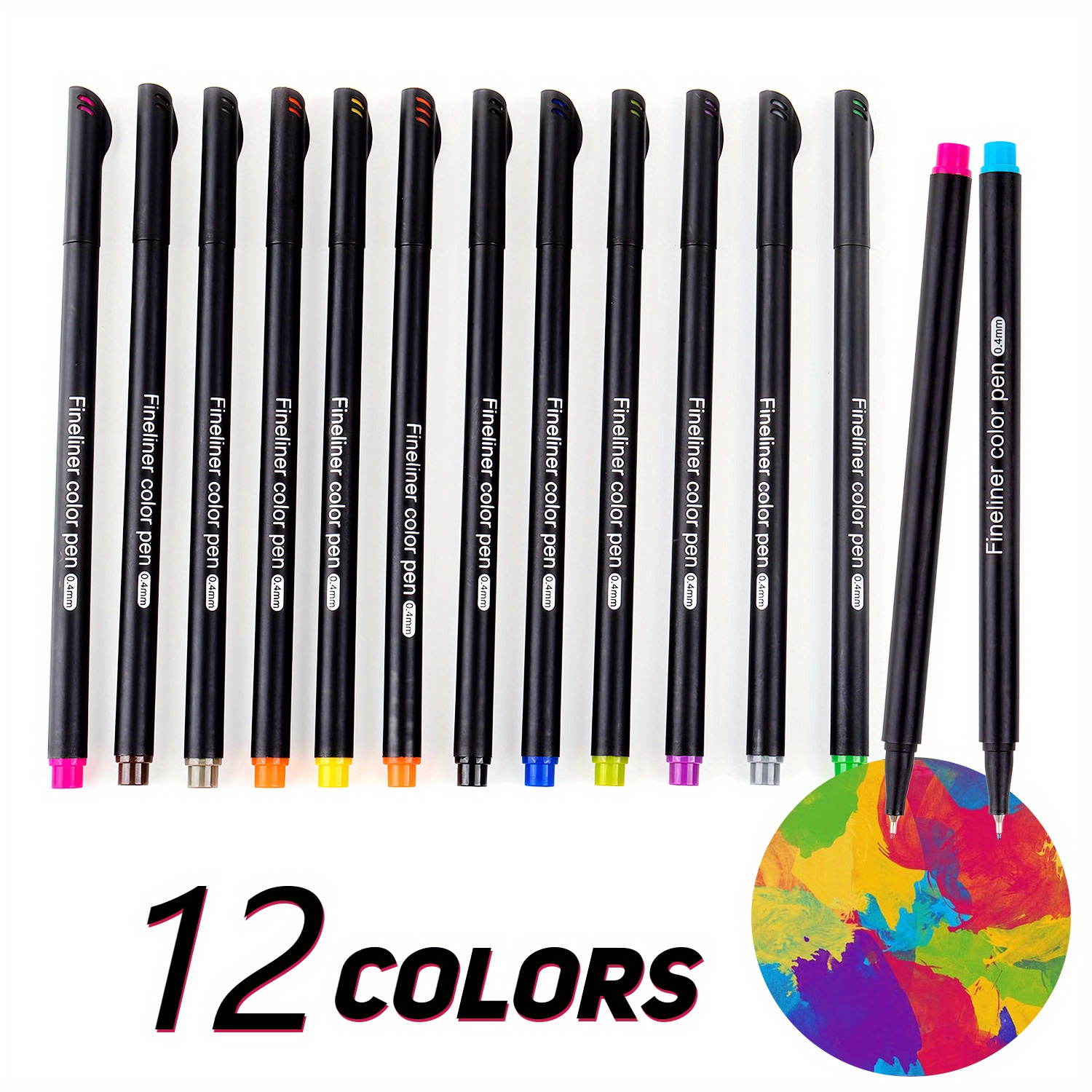 TEHAUX 3 Pcs Marker Fine Point Colored Pens Planner Pens Colored Color Pens  for Kids Art Supplies Note Acrylic Painting Pen Adult Coloring Pens