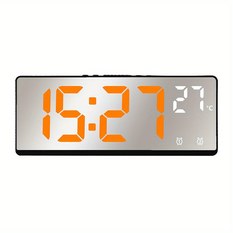 1 Pieza Reloj Digital Electrónico Despertador De Mesilla De Noche, Brillo  Ajustable Con Pantalla De Temperatura Reloj Despertador Espejo Led, Moda  de Mujer