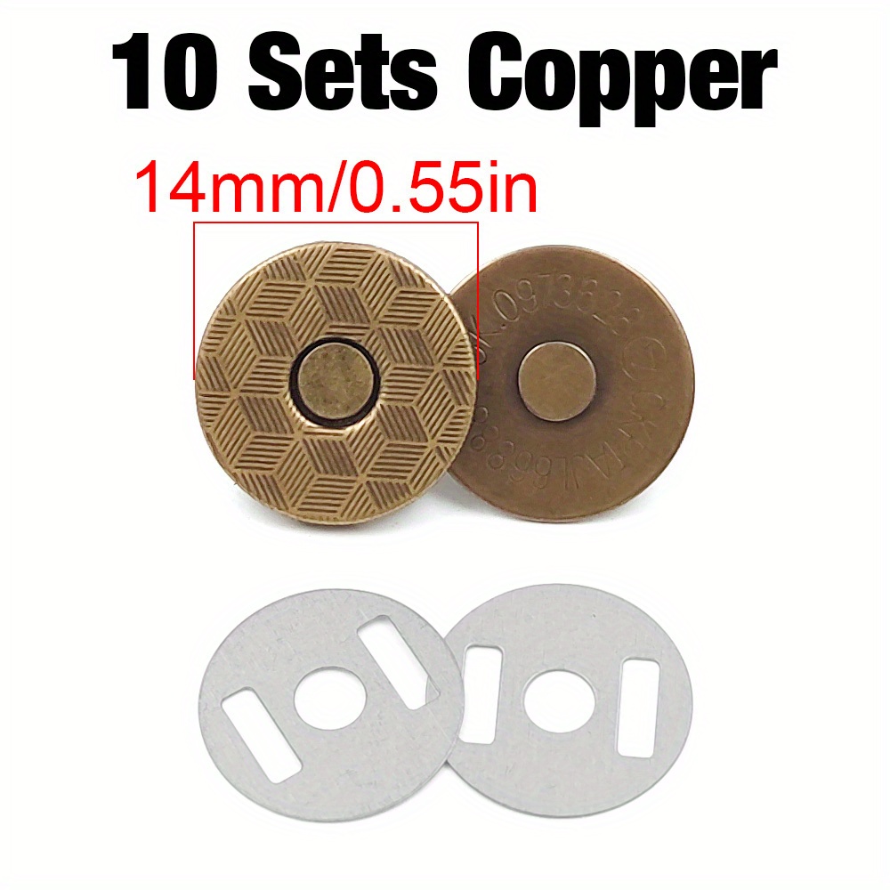 10Sets 14mm 18mm 2 Colors Magnetic Buttons Metal Magnet Buttons