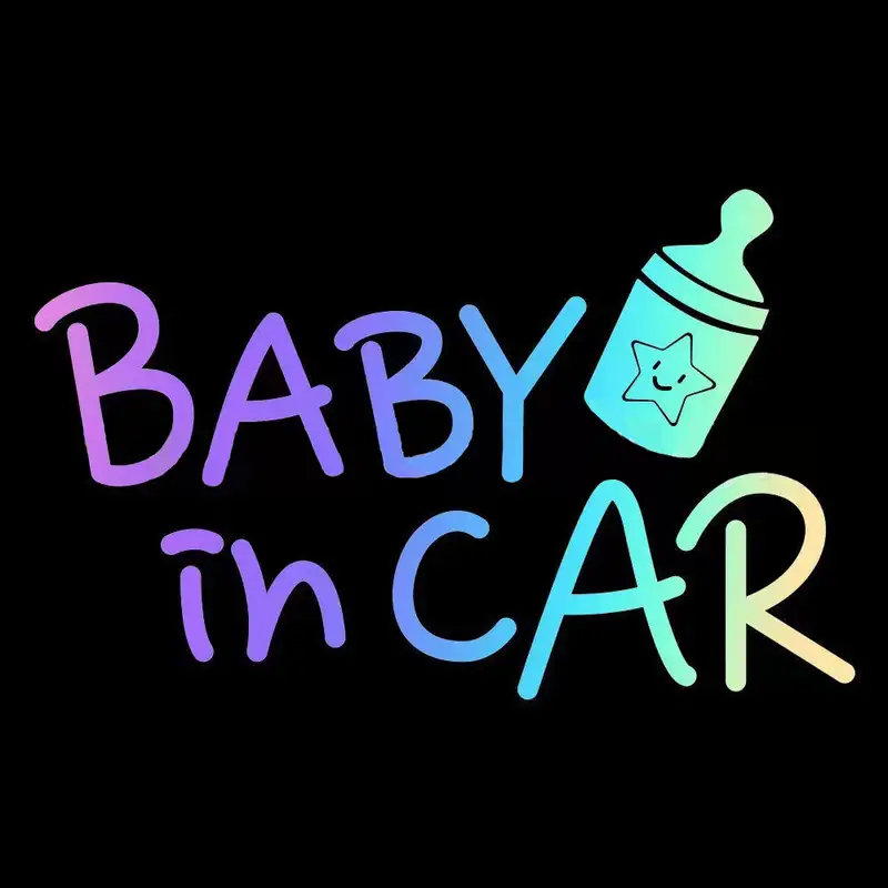 Baby im Auto, reflektierende Aufkleber, bunte Autoaufkleber, lustig, süß,  Sicherheitsvorsicht, Aufkleber für Autofenster - Temu Germany