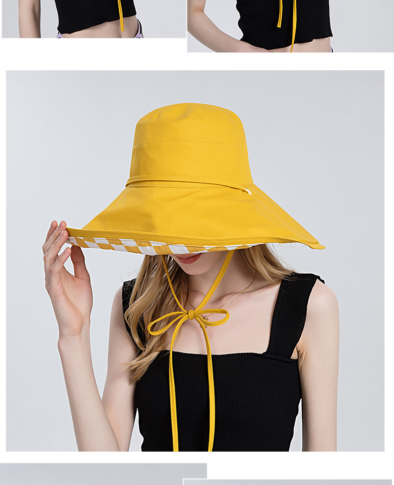 Double sided Plaid Pattern Open Top Floppy Hat Ponytail Hole Temu